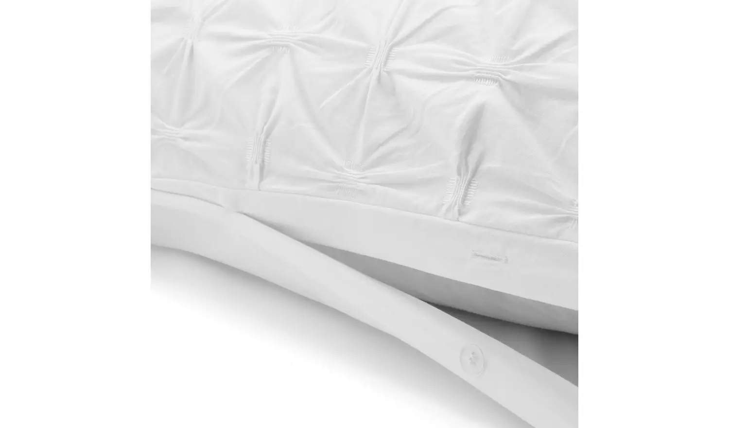 Argos Home Elastic Pintuck White Bedding Set - Single