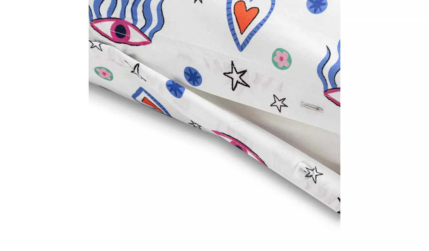 Habitat Cotton Eyes and Heart Print Bedding Set - Single