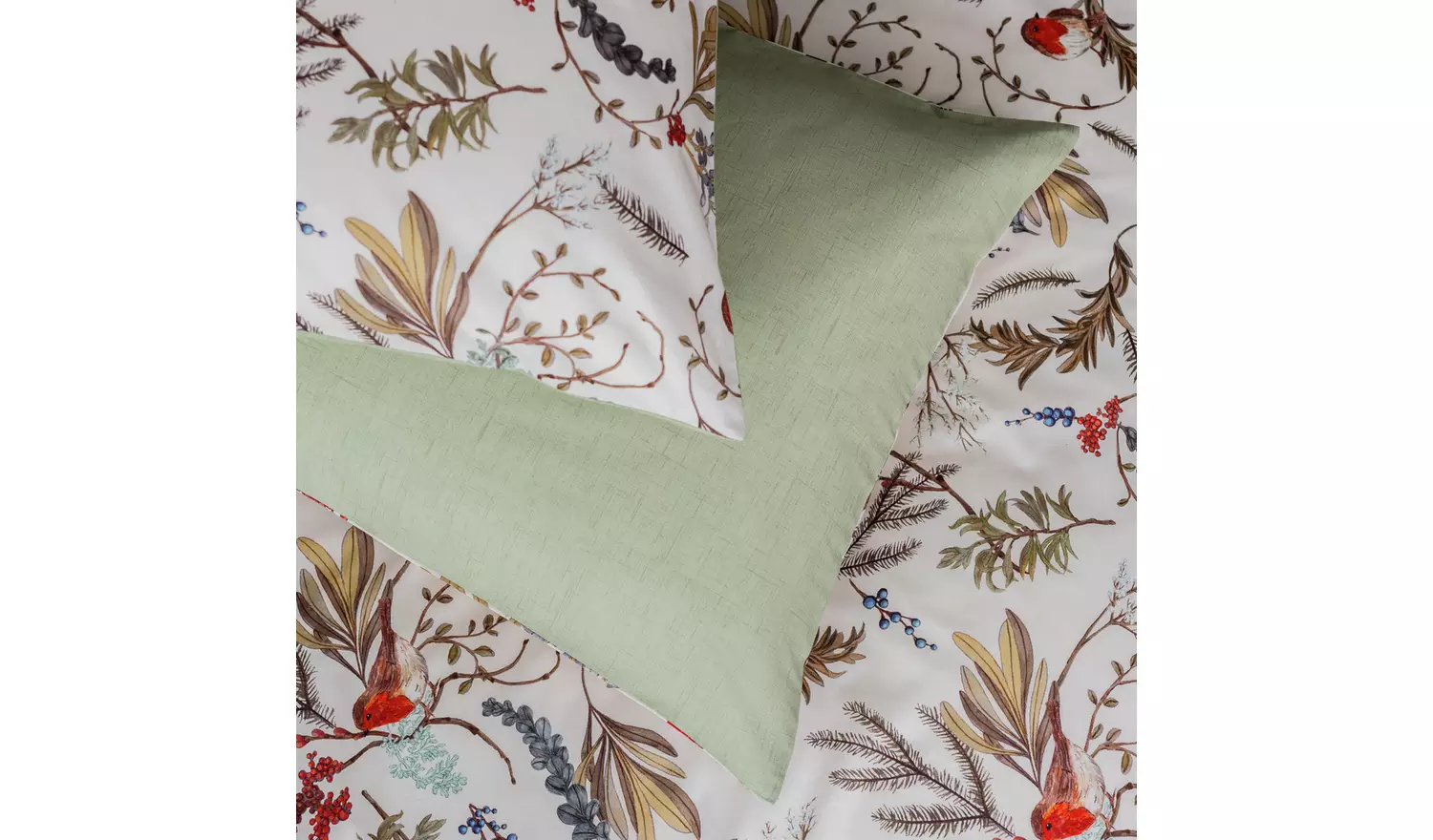 Habitat Cotton Robin Foliage Neutral Bedding Set - Double