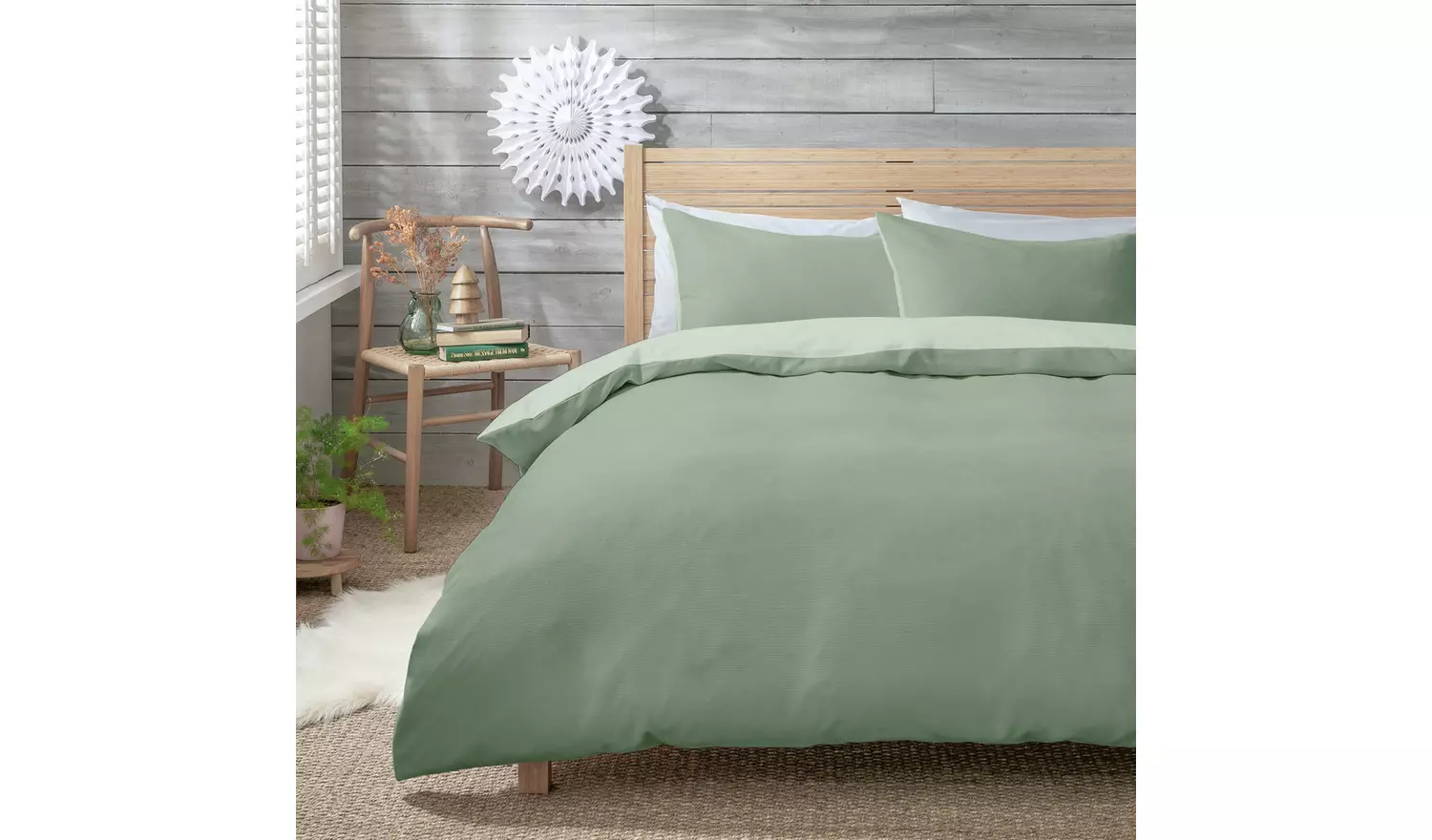 Habitat Cord Light Green Bedding Set - King size