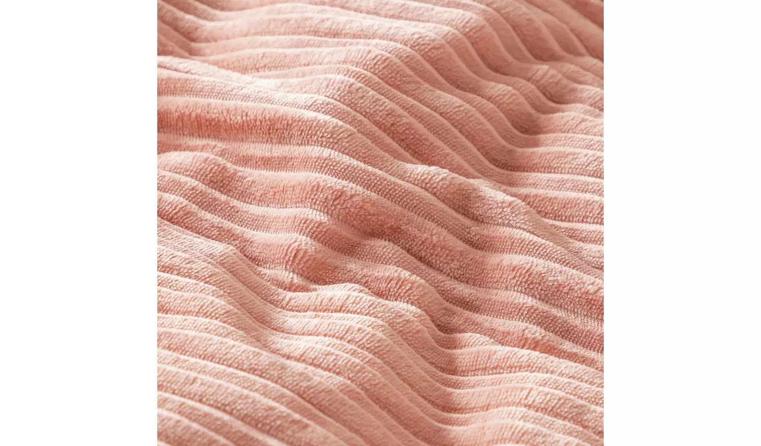 Argos Home Ribbed Fleece Pink Bedding Set - Superking