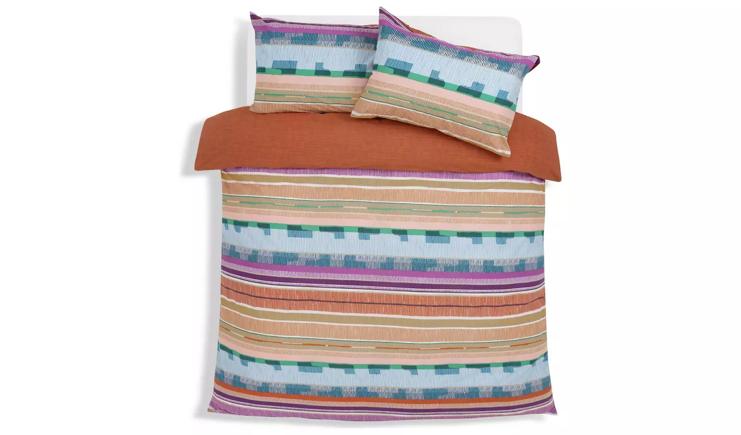 Habitat Variegated Stripe Bedding Set - Double