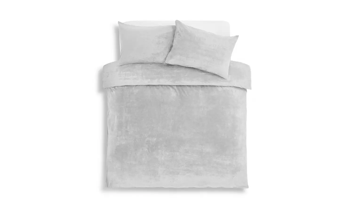 Argos Home Slinky Fleece Grey Bedding Set - Superking