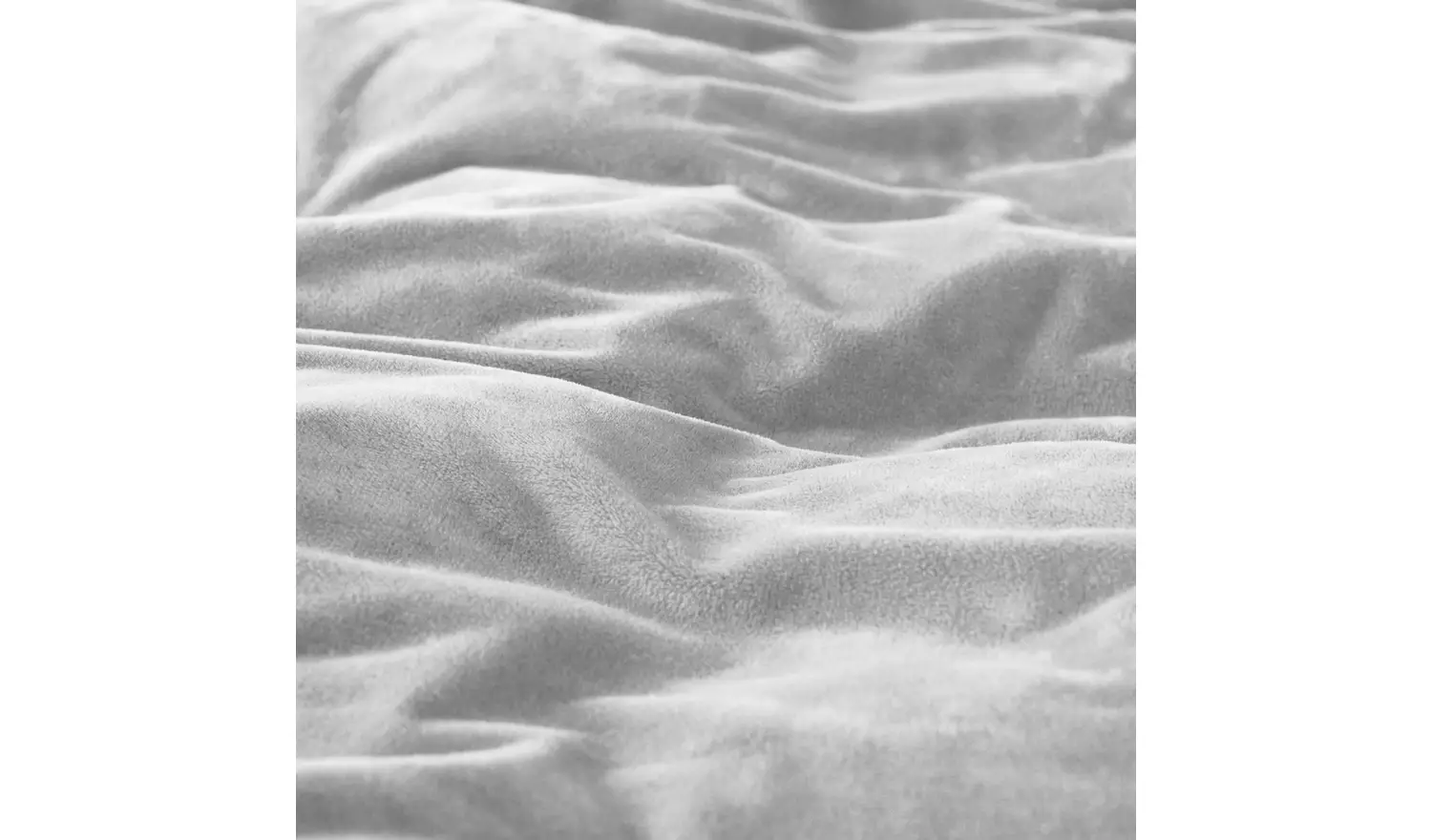 Argos Home Slinky Fleece Grey Bedding Set - Superking