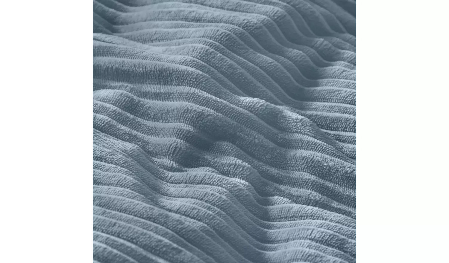 Argos Home Ribbed Fleece Blue Bedding Set - Superking