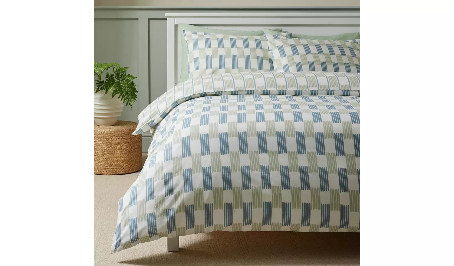 Habitat Cotton Ikat Print Bedding Set - King size