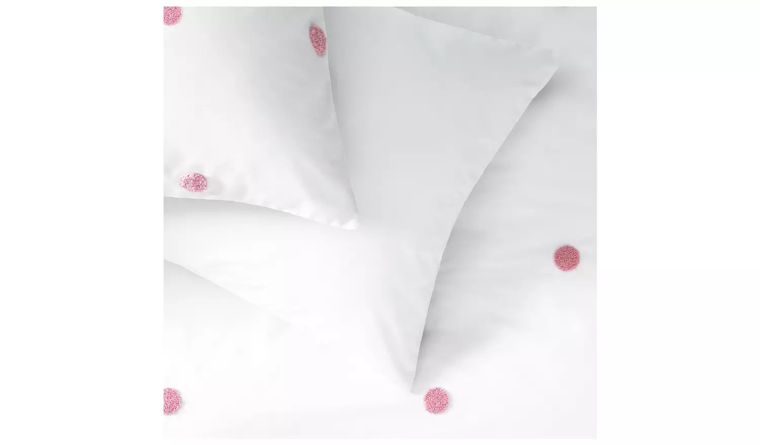 Habitat Tufted Polka Dot Pink Bedding Set - Single