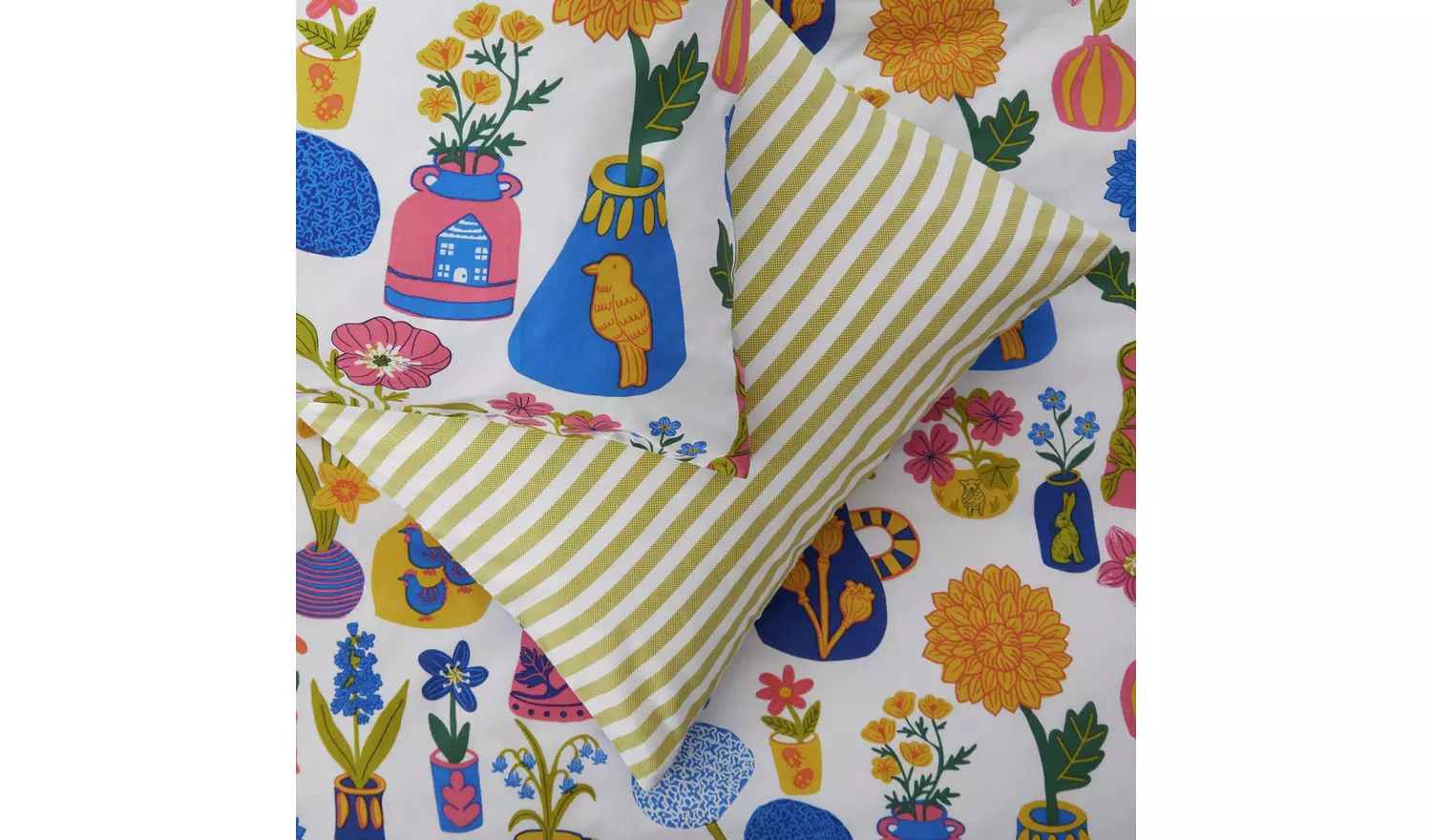 Habitat Floral Vases Print Bedding Set - Single