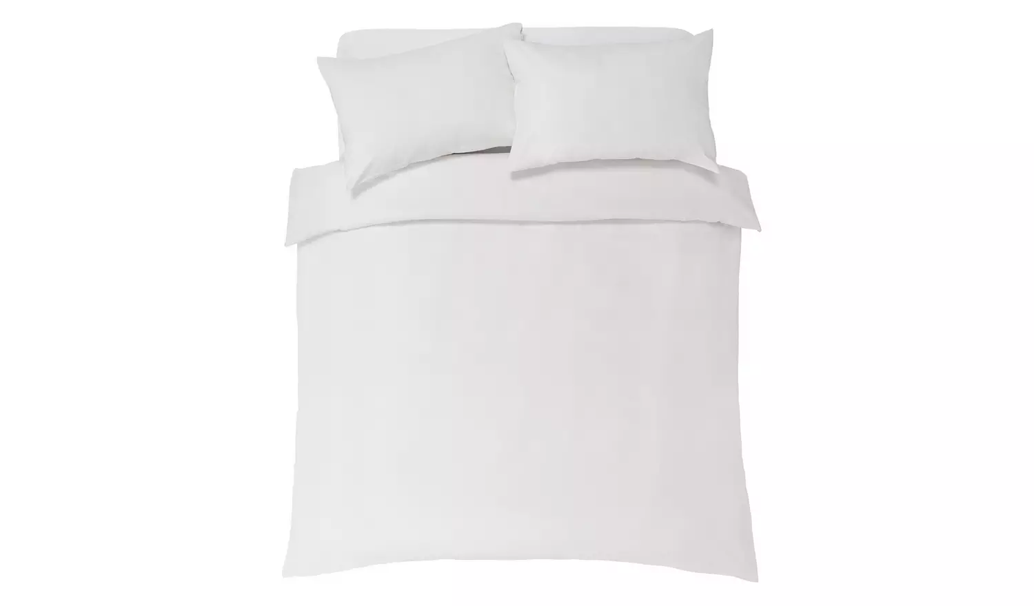 Habitat Soft and Cosy Brushed Cotton White Bedding Set - D
