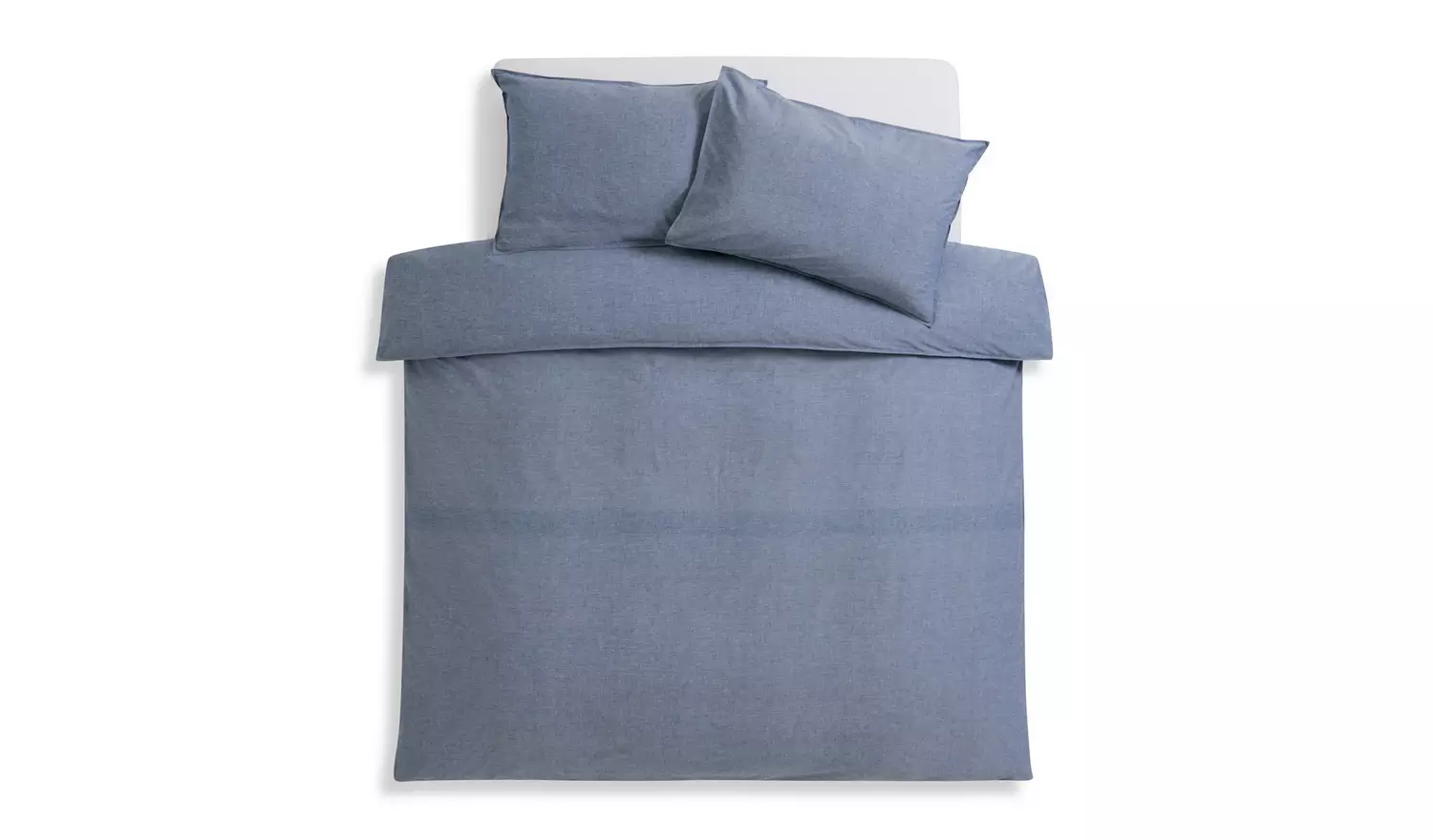 Habitat Cotton Denim Edged Blue Bedding Set - Double