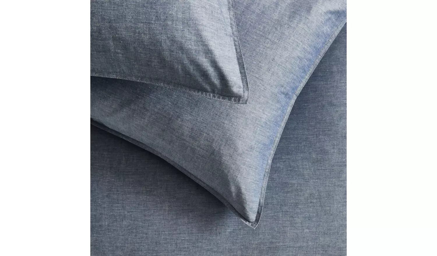 Habitat Cotton Denim Edged Blue Bedding Set - Double
