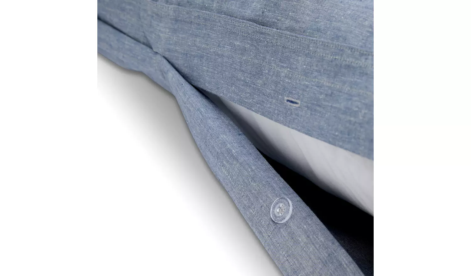 Habitat Cotton Denim Edged Blue Bedding Set - Double