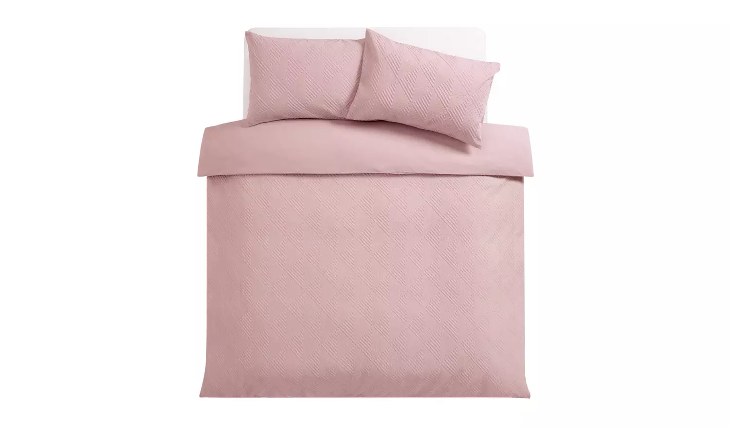 Argos Home Embossed Texture Pink Bedding Set - Single