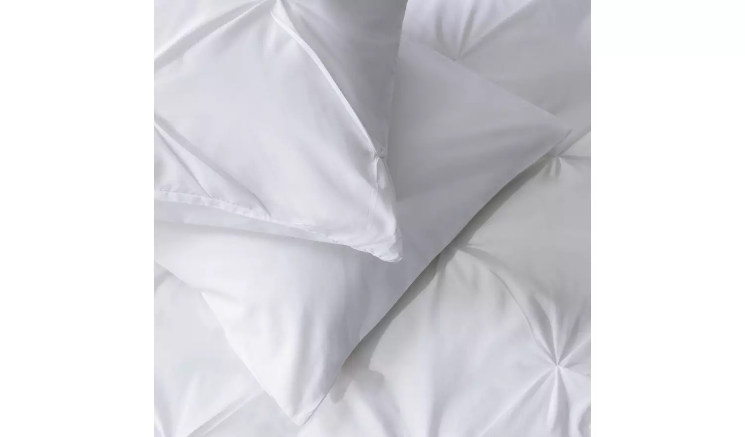 Habitat Pinch Pleat Pintuck White Bedding Set - Double