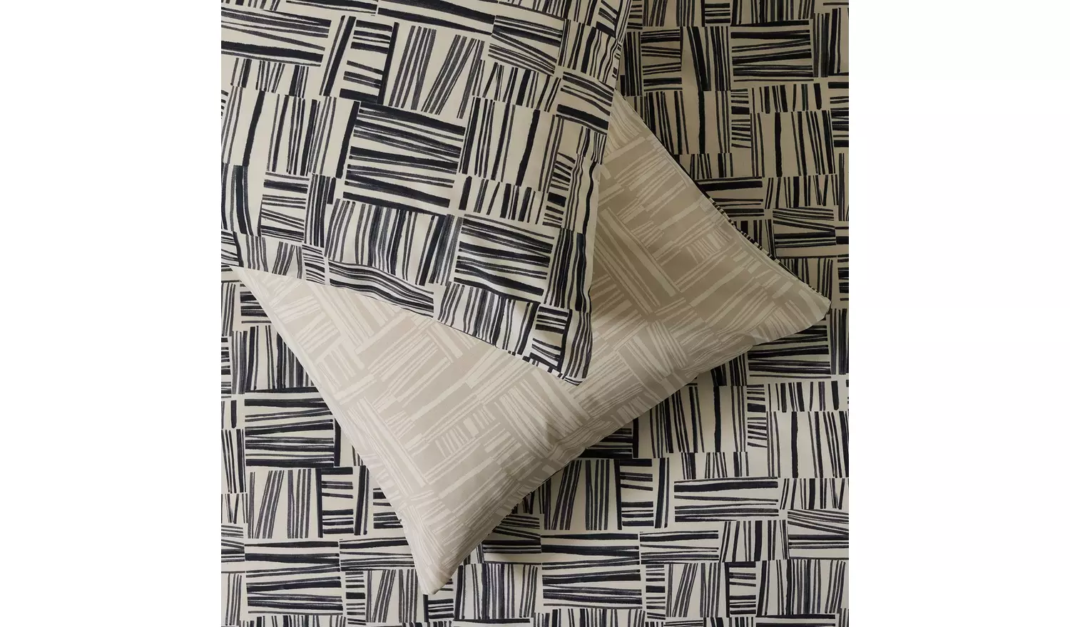 Habitat Reversible Check Bedding Set - King size