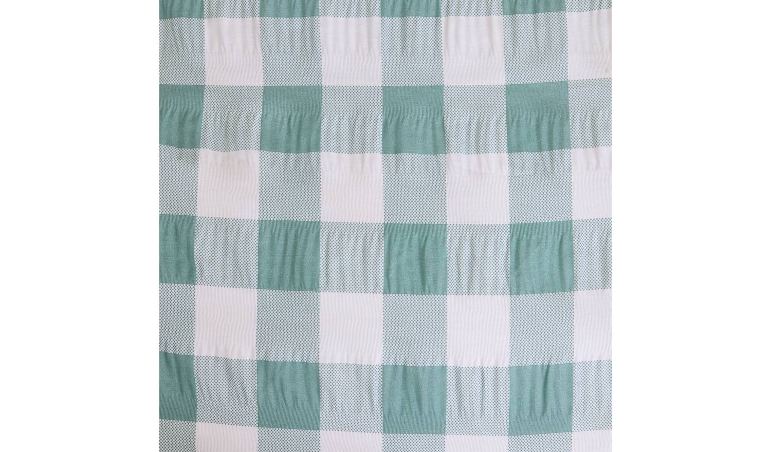 Argos Home Seersucker Check Blue Bedding Set - Superking