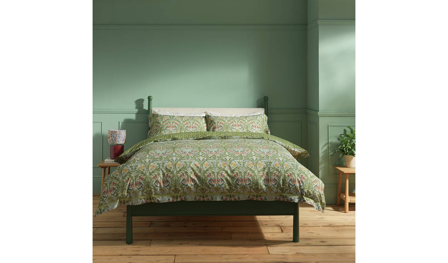 Habitat x Morris & Co. Bluebell Green Bedding Set - Single