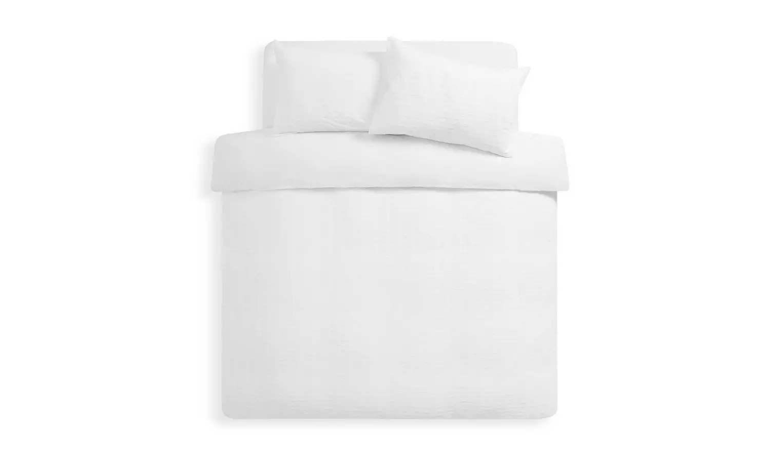 Habitat Cotton Crinkle White Bedding Set - Double