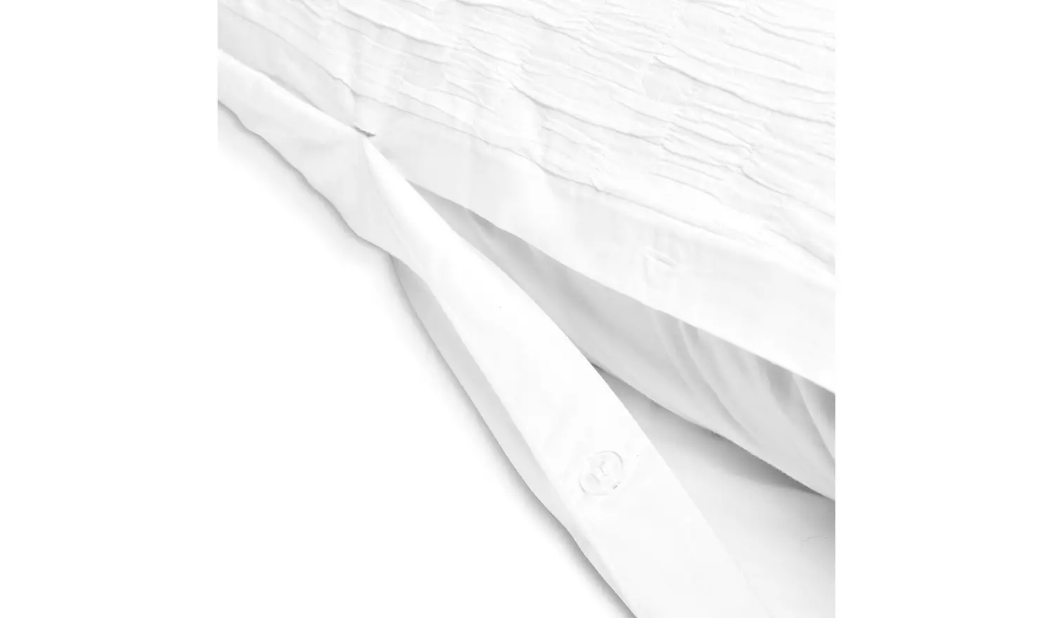 Habitat Cotton Crinkle White Bedding Set - Double