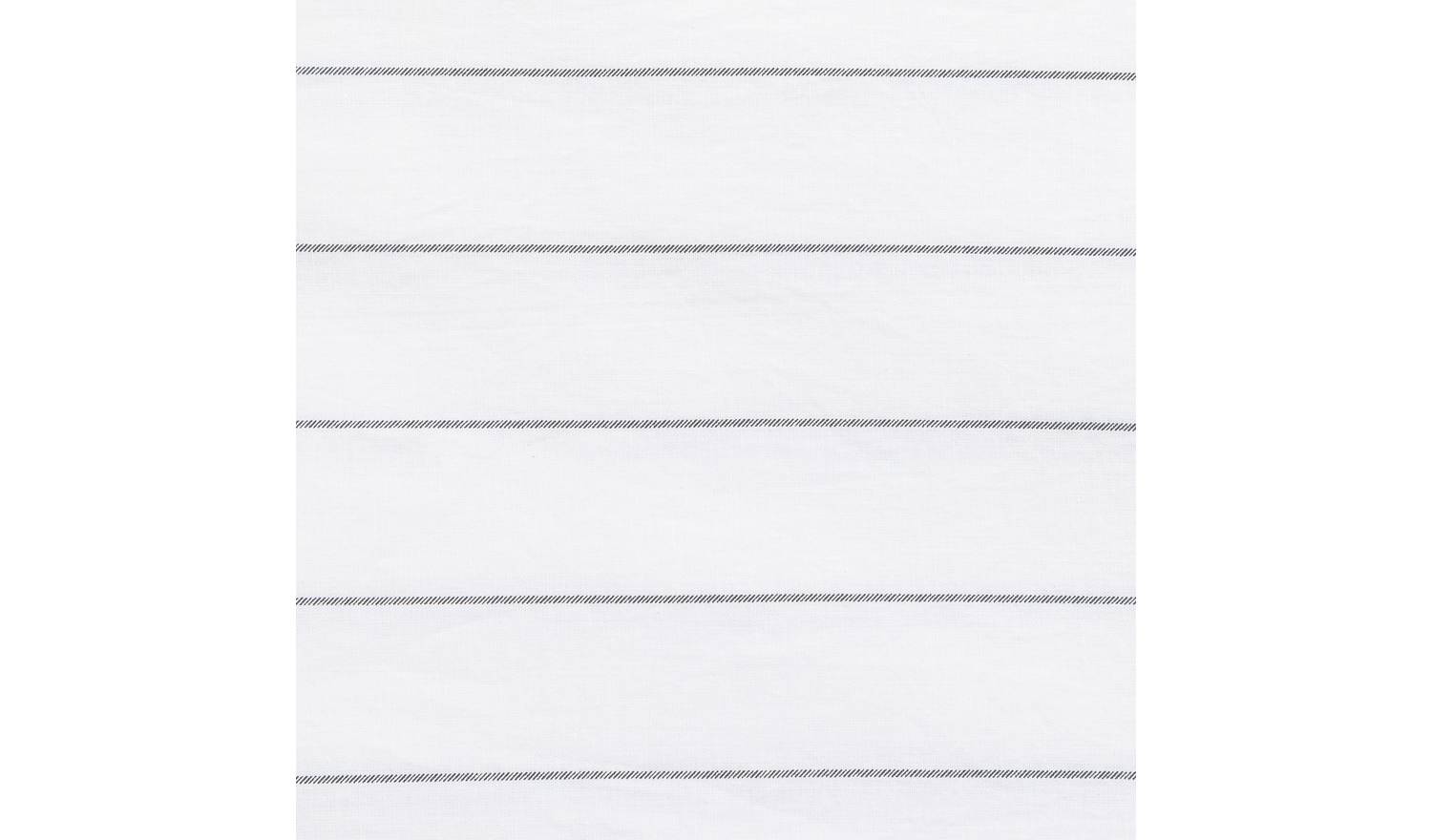 Habitat Cotton Washed Stripe White Bedding Set - Single