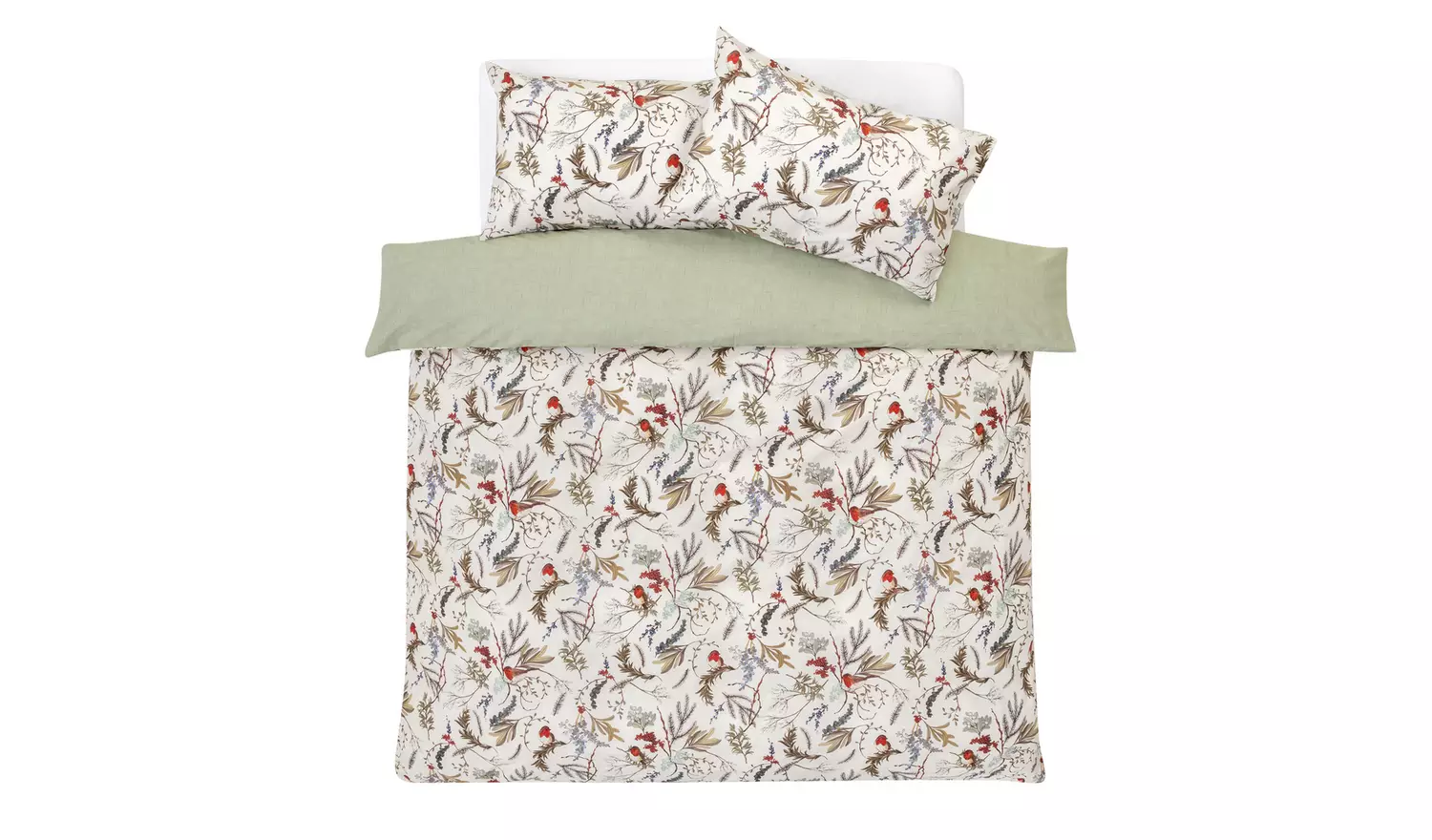 Habitat Cotton Robin Foliage Neutral Bedding Set - Single