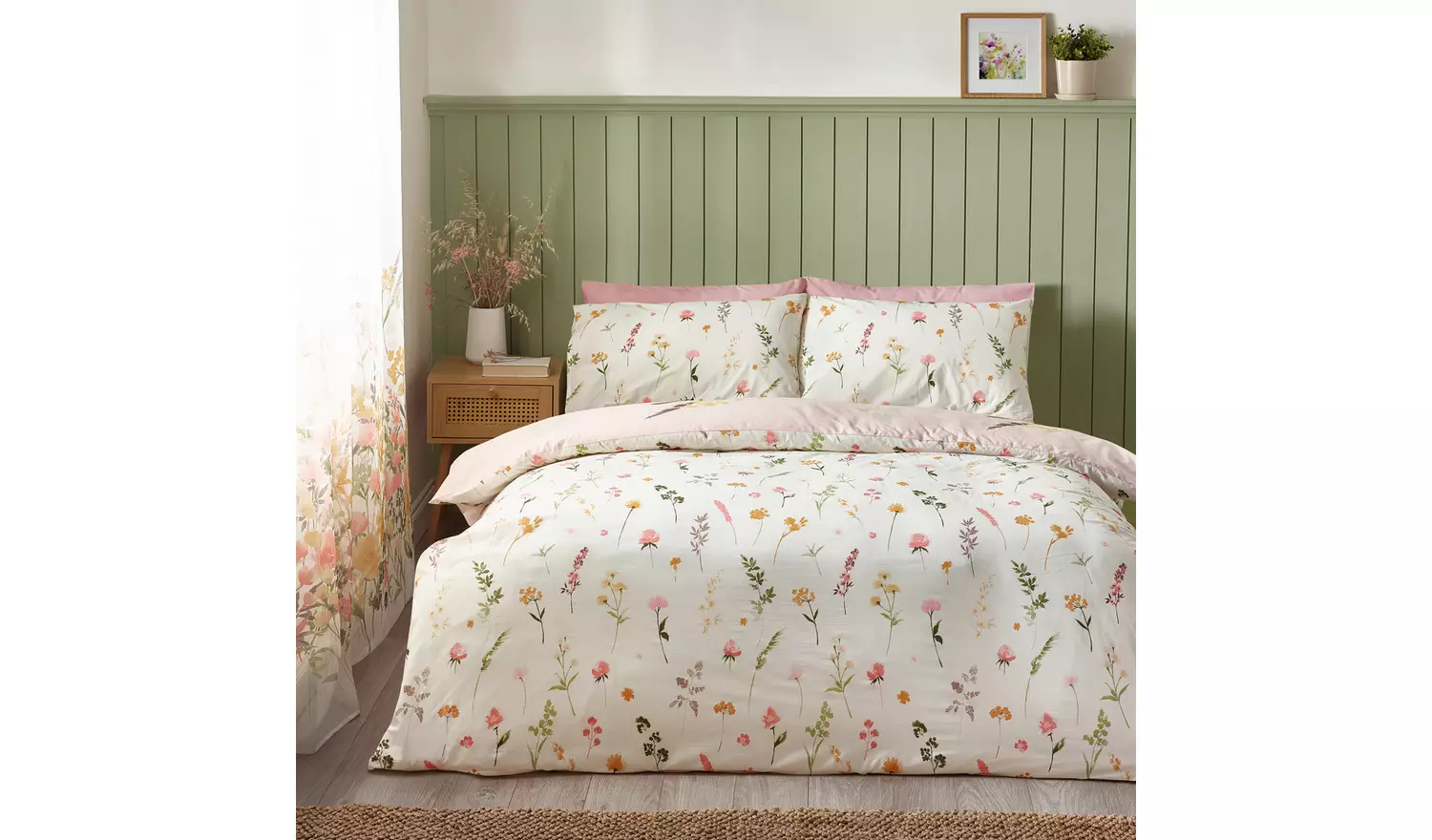 Catherine Lansfield Countryside Floral Bedding Set - Double