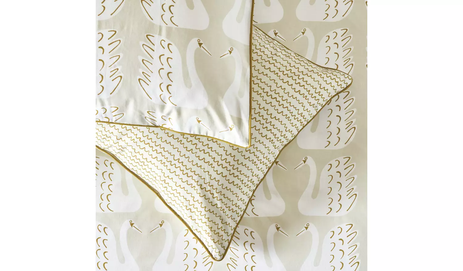 Habitat x Scion Cotton Swim Swam Swan Bedding Set- King size