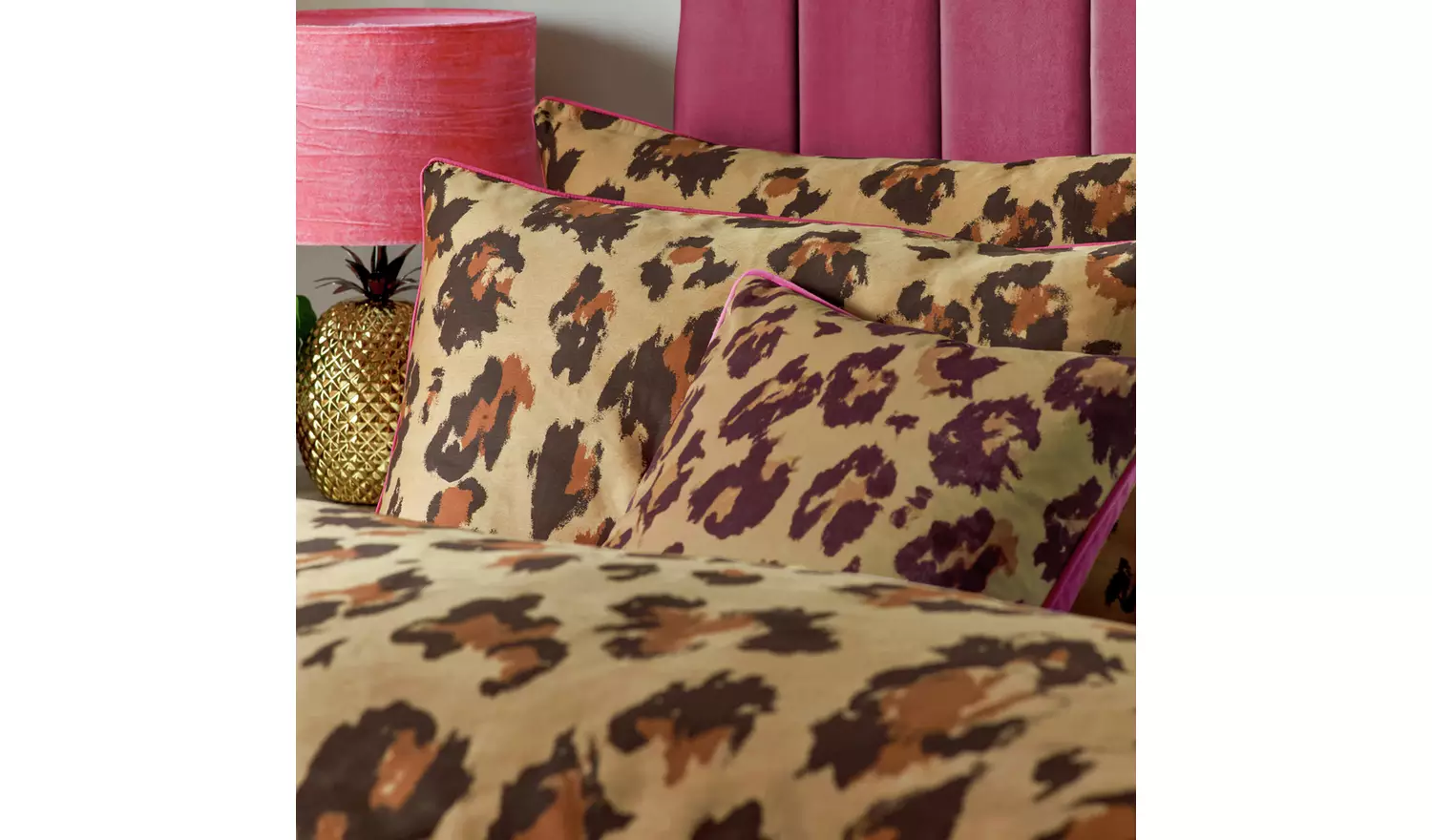furn True Leopard Print Beige Bedding Set - Single