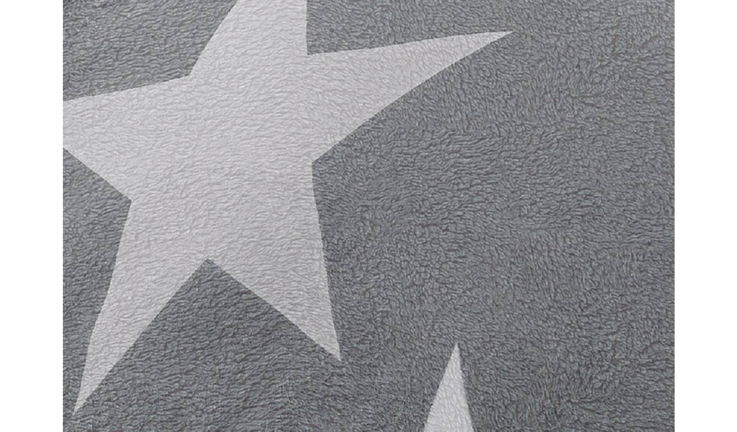 Argos Home Fleece Stars Grey & White Bedding Set - Single