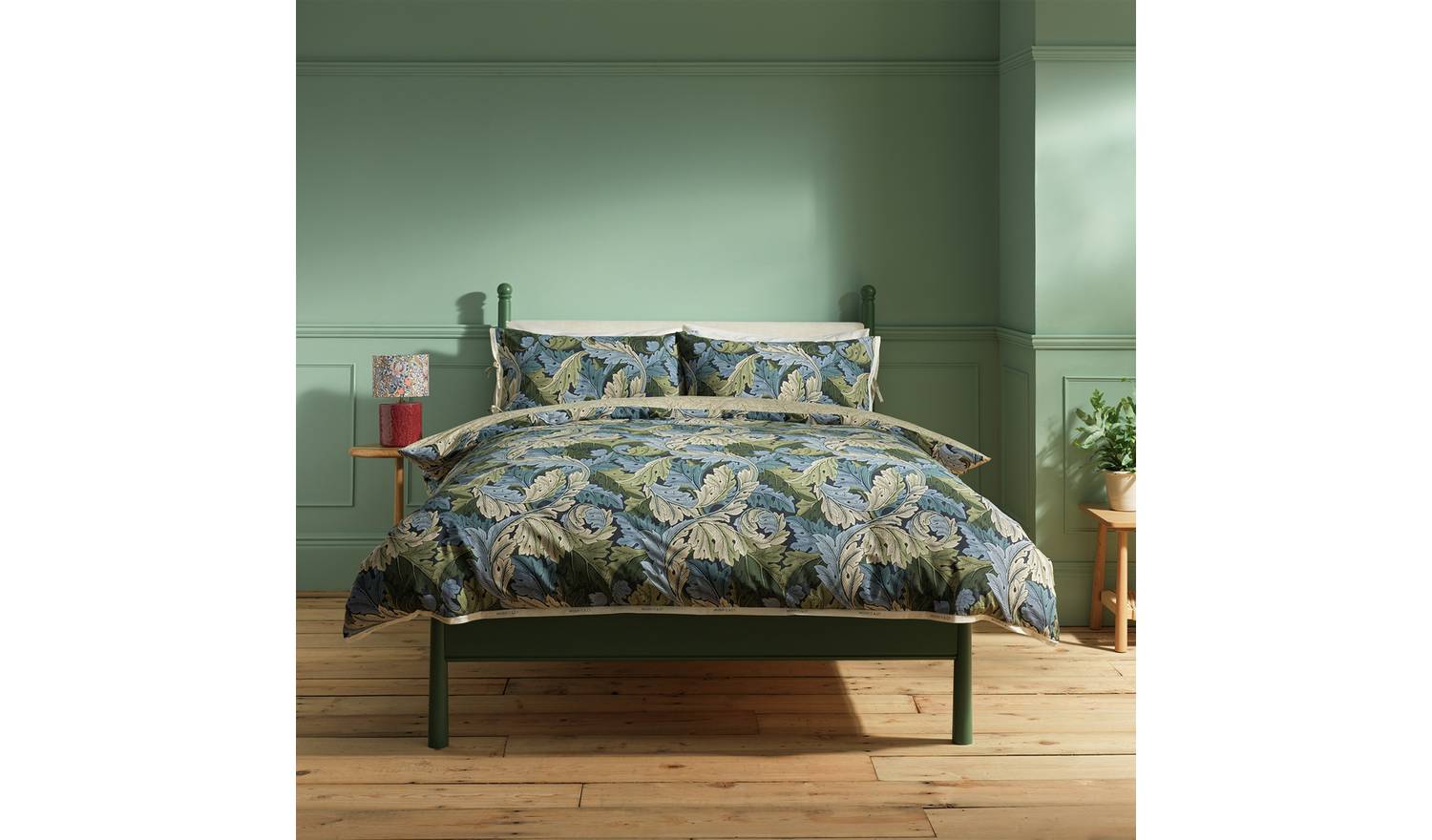 Habitat x Morris & Co. Acanthus Blue Bedding Set - King size