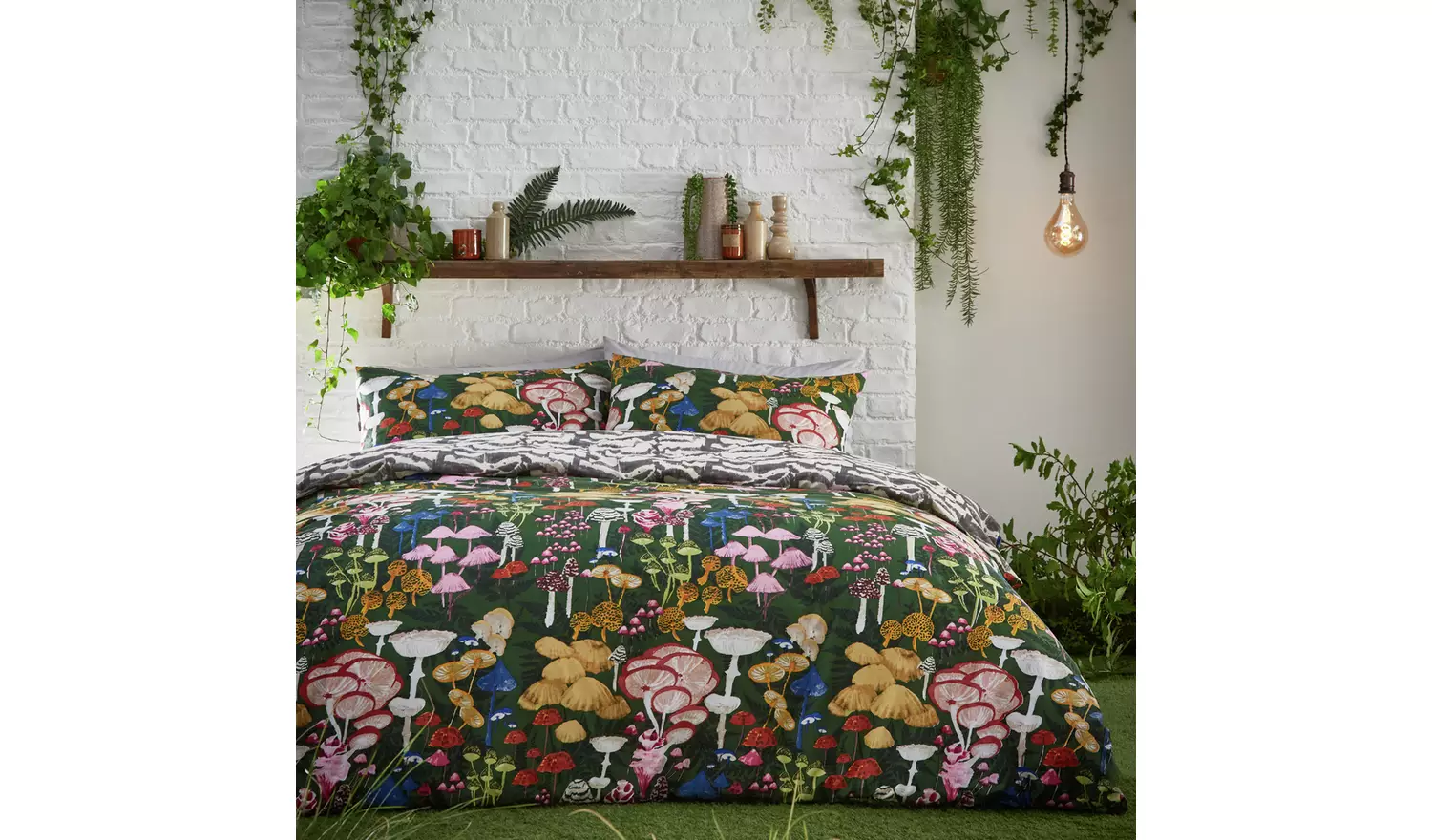 furn Amanita Green Bedding Set - Double