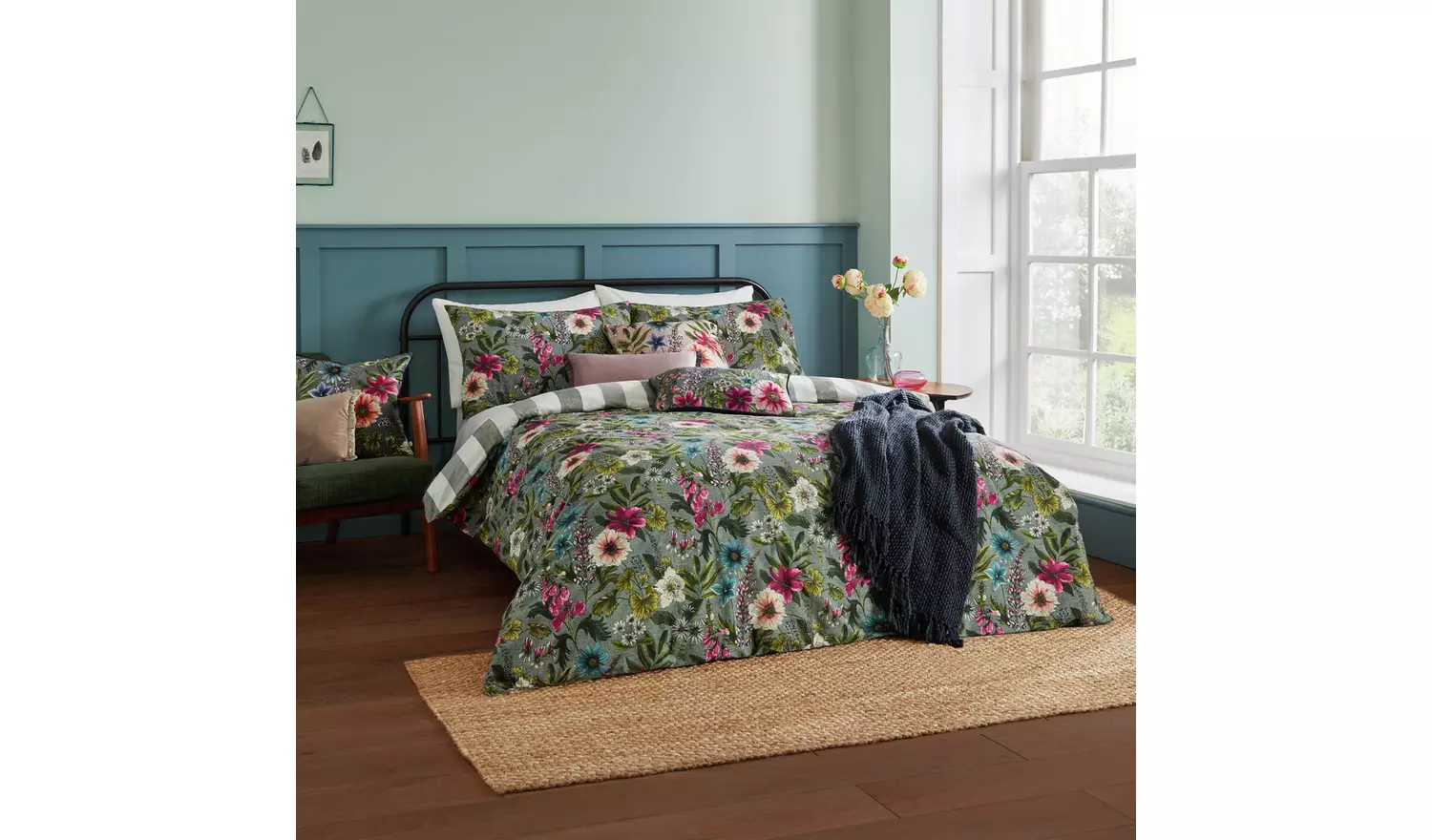 Wylder Hidcote Manor Green Bedding Set - Double