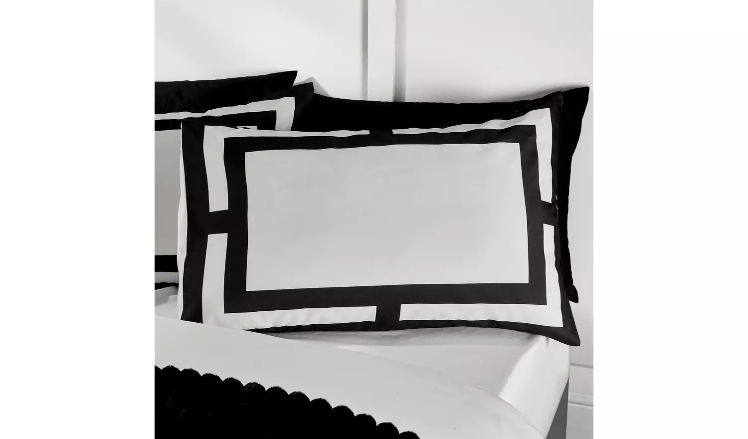 Catherine Lansfield Soft Mono Panel Bedding Set - Superking