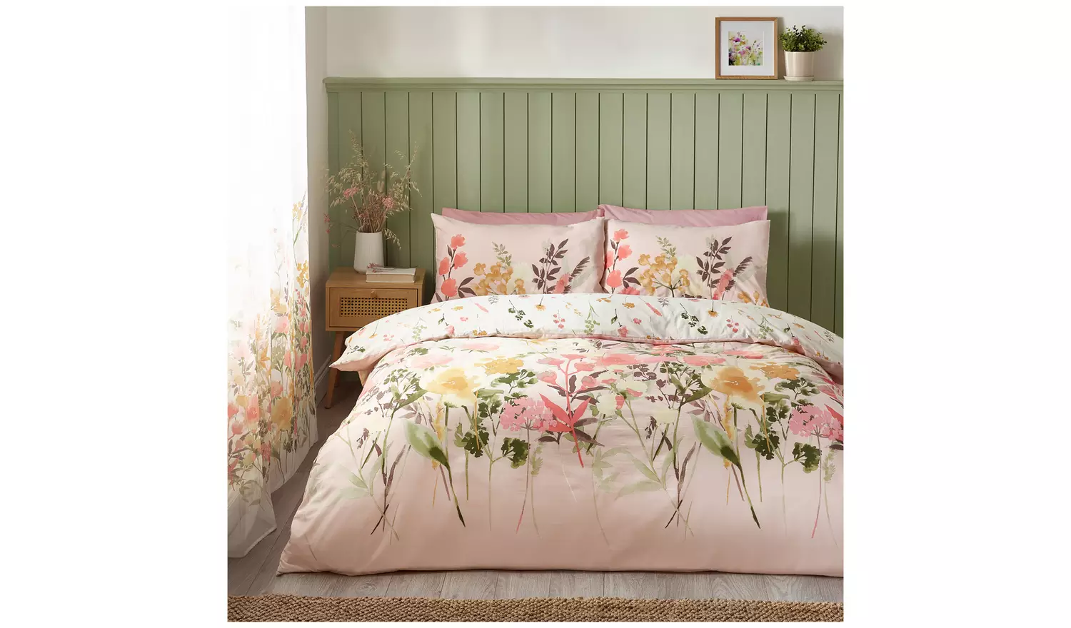 Catherine Lansfield Countryside Floral Bedding Set - Single