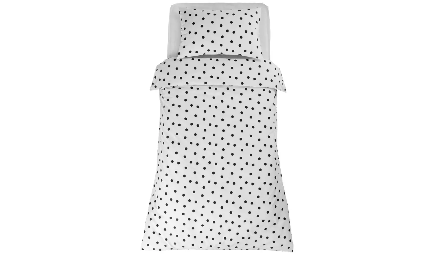 Habitat Monochrome Spots White & Black Bedding Set - Single