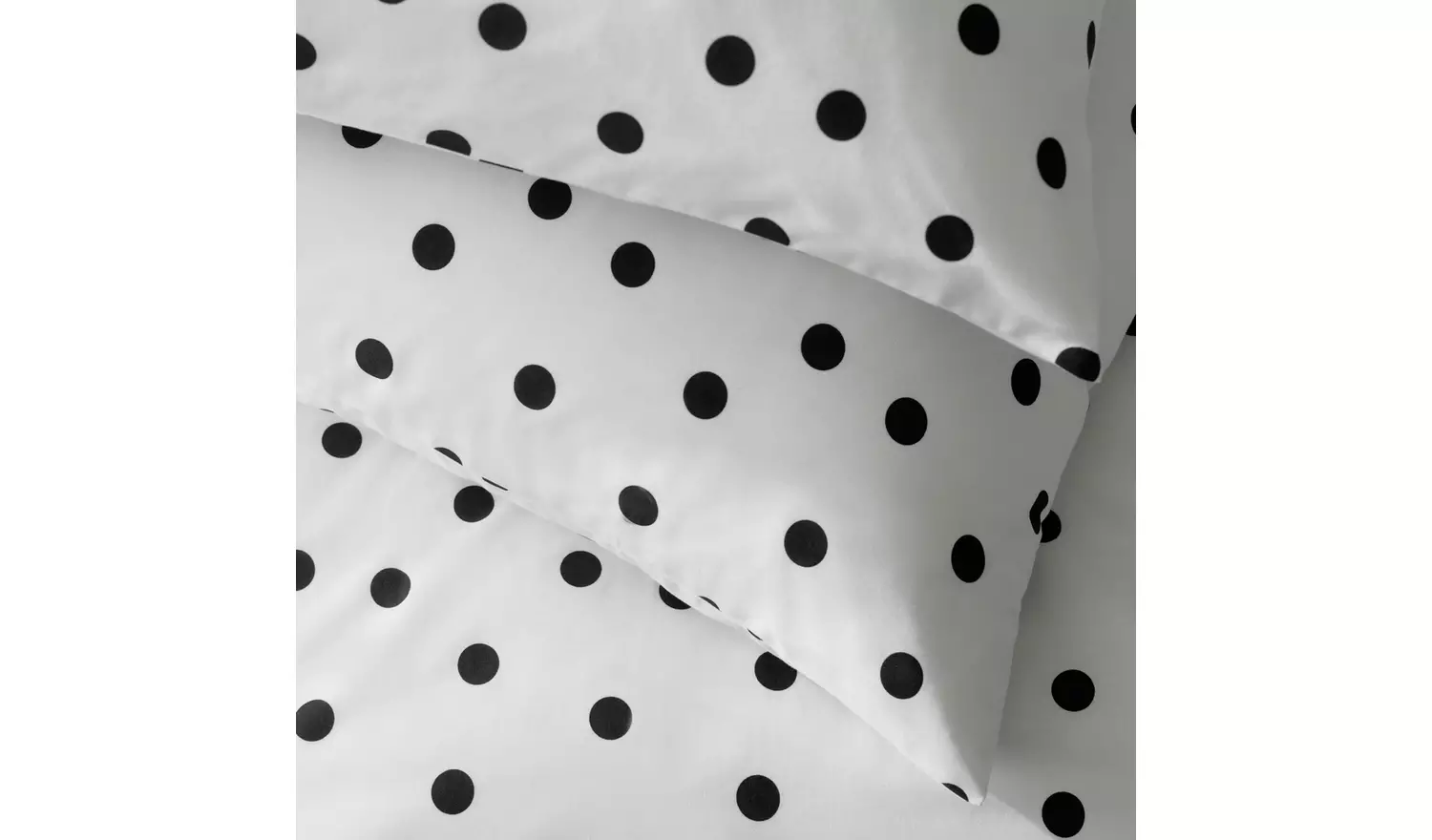 Habitat Monochrome Spots White & Black Bedding Set - Single