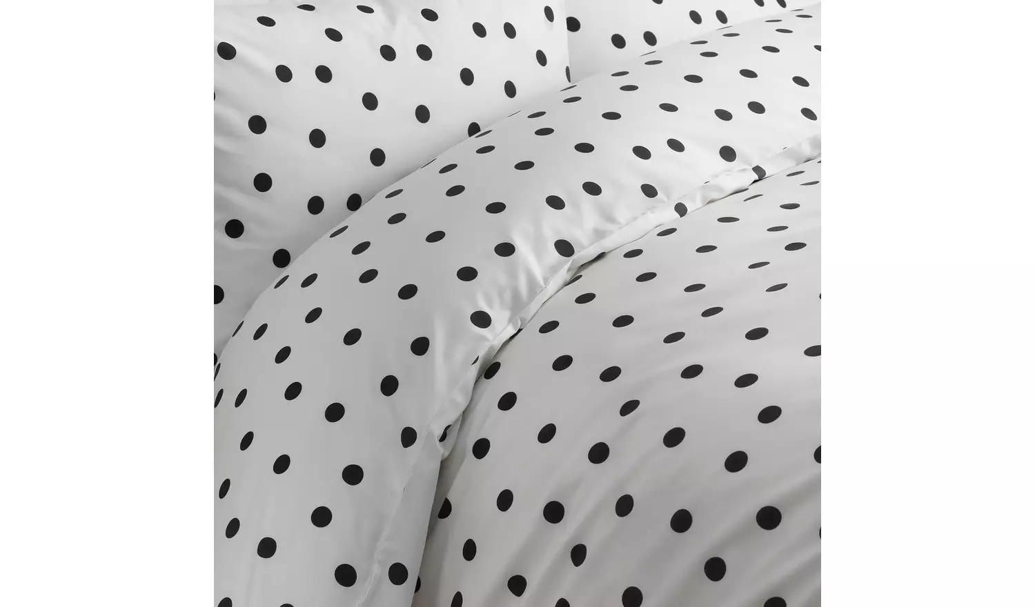 Habitat Monochrome Spots White & Black Bedding Set - Single