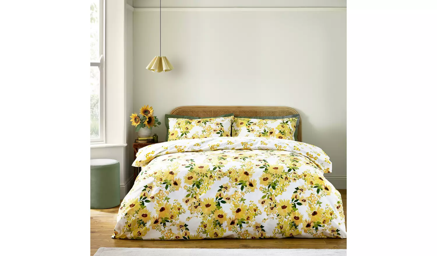 Catherine Lansfield Sunflowers Yellow Bedding Set- King size