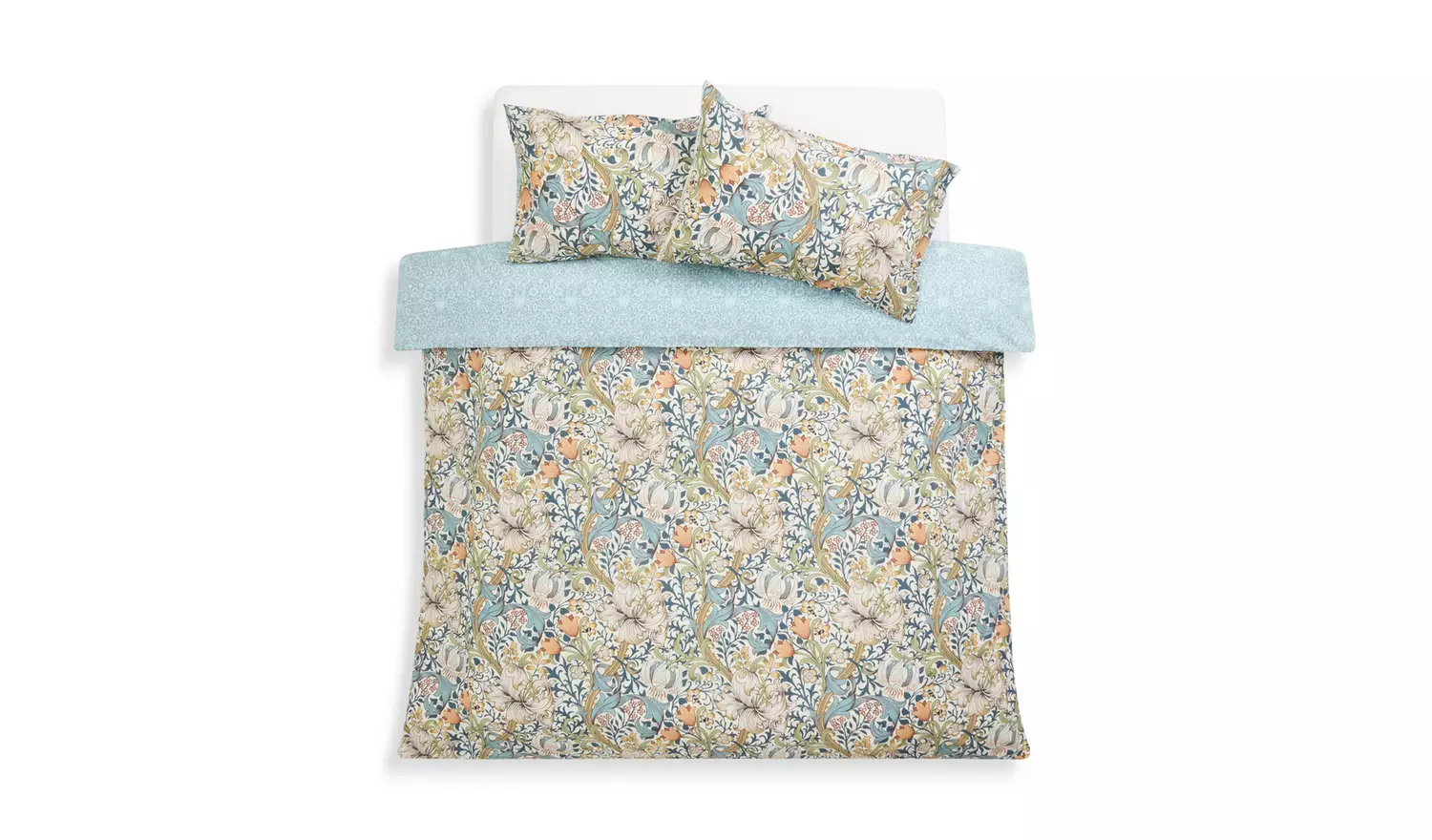 Habitat x Morris & Co. Golden Lily Blue Bedding Set - Double