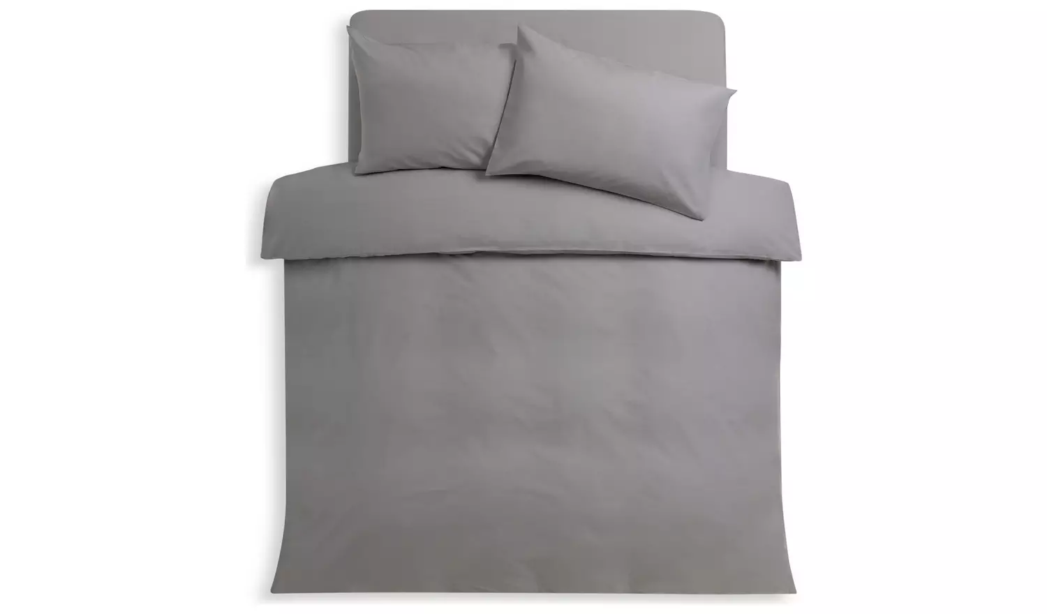 Habitat Easycare Plain Grey Bundle Bedding Set - Double