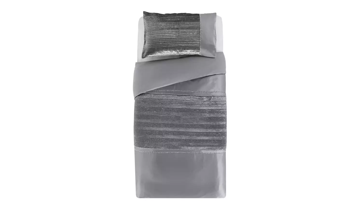 Argos Home Sparkle Velvet Grey Bedding Set - Single