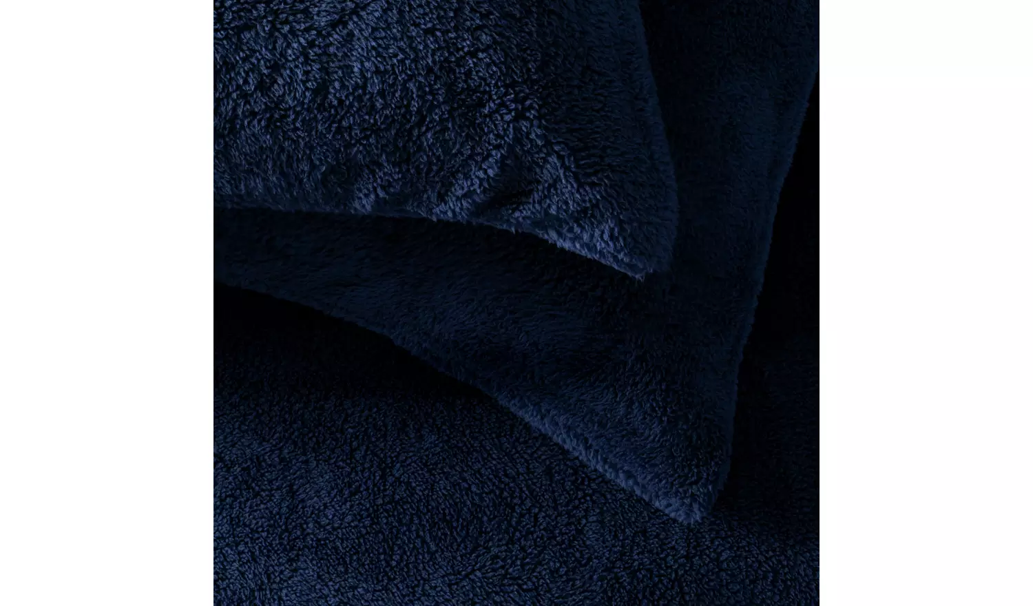 Argos Home Fleece Plain Navy Blue Bedding Set - Single