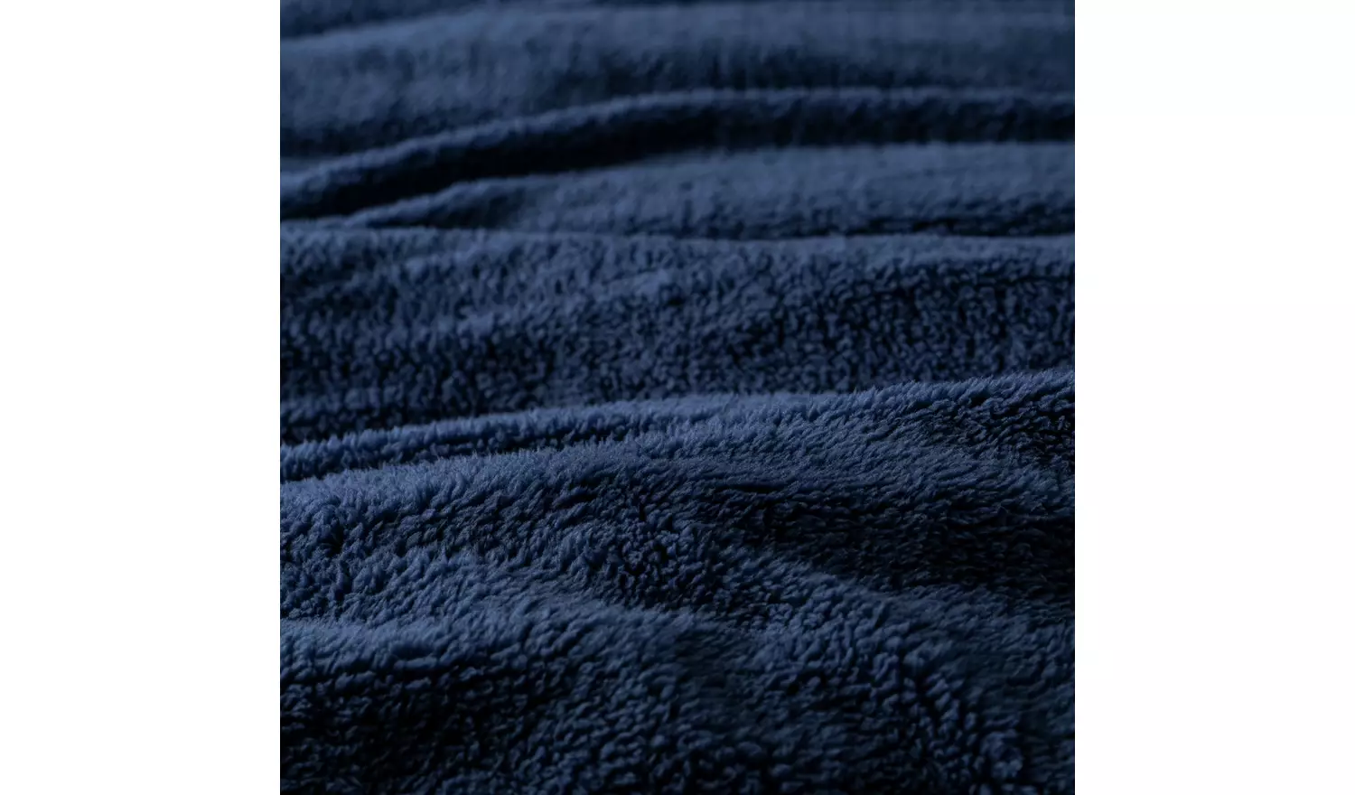Argos Home Fleece Plain Navy Blue Bedding Set - Single