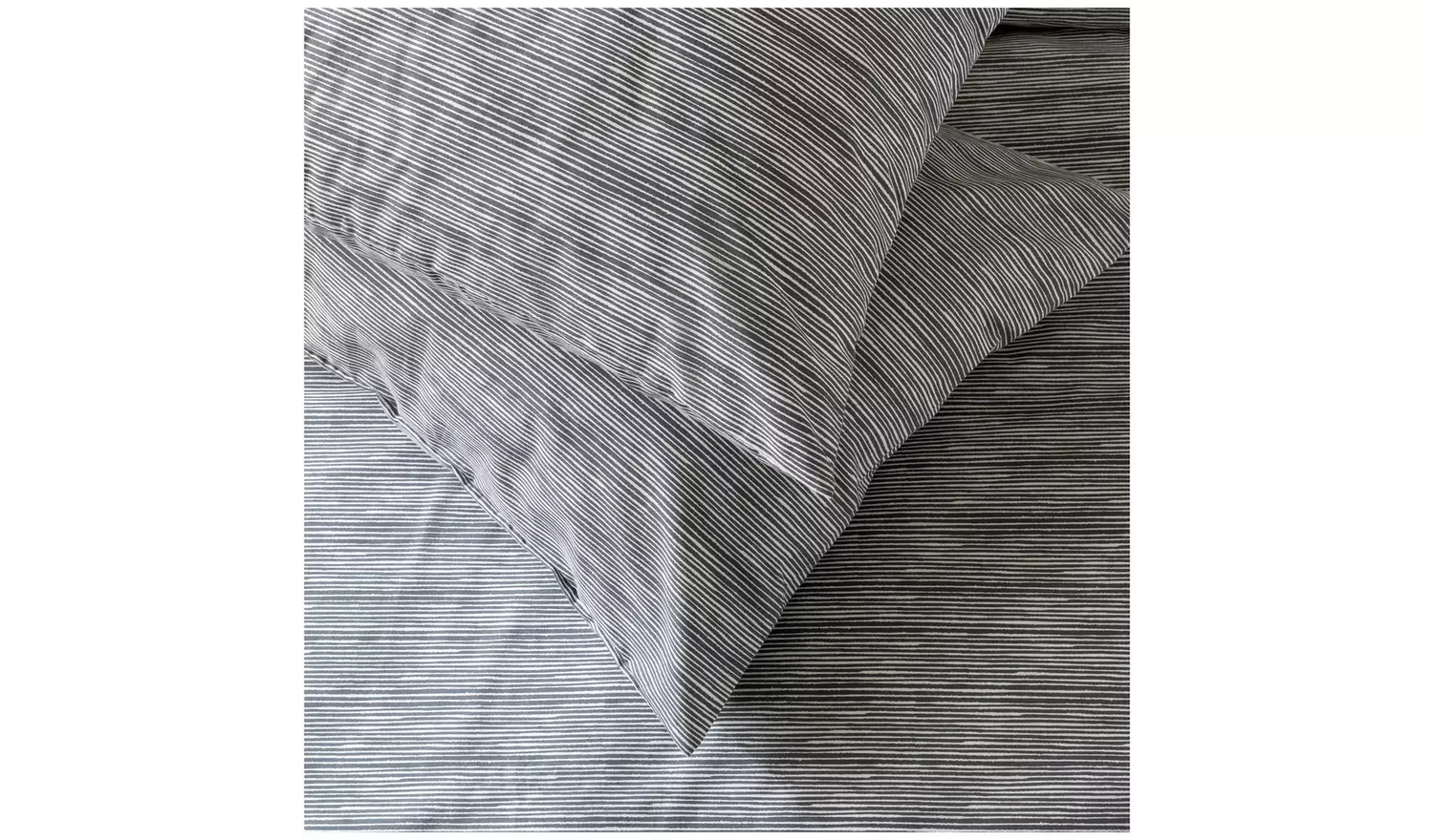 Habitat Stockholm Stripe Grey Bedding Set - Single