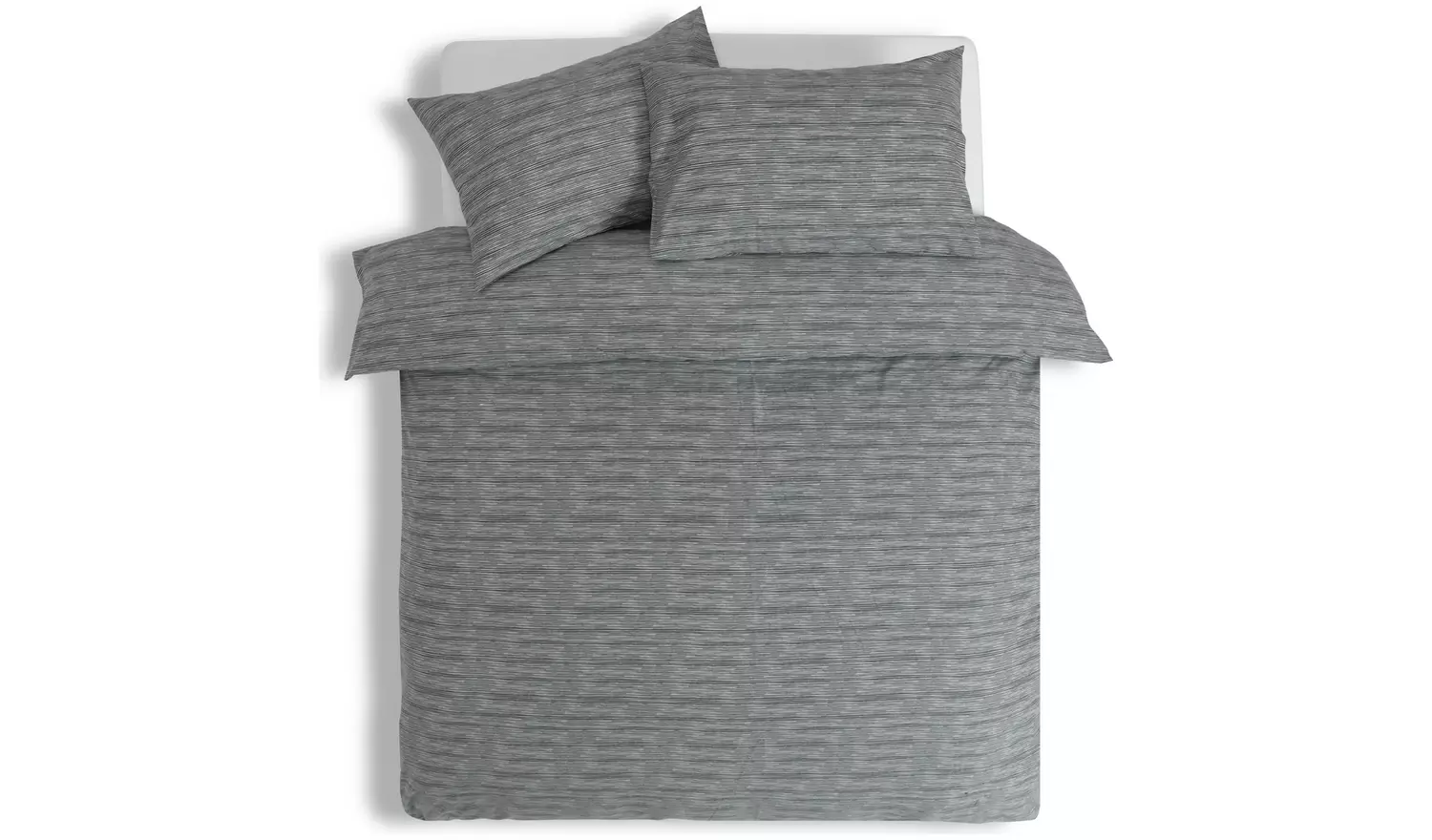 Habitat Stockholm Stripe Grey Bedding Set - Double