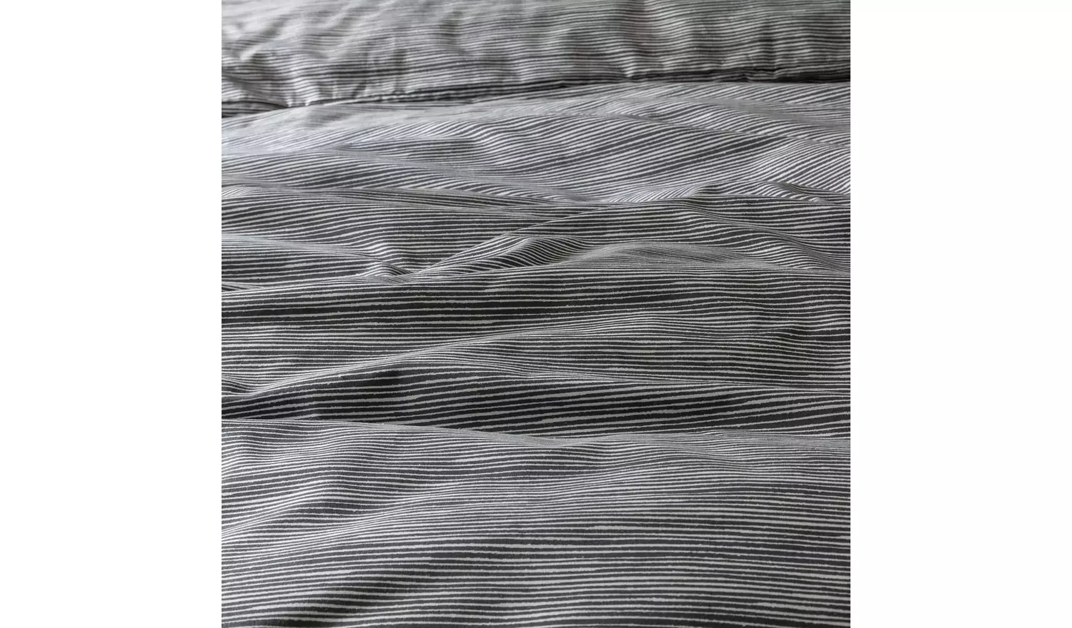 Habitat Stockholm Stripe Grey Bedding Set - Double