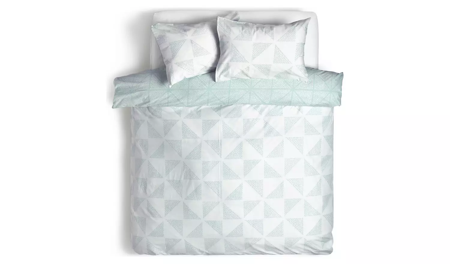 Habitat Stockholm Diamond Dash Duck Egg Bedding Set - Single