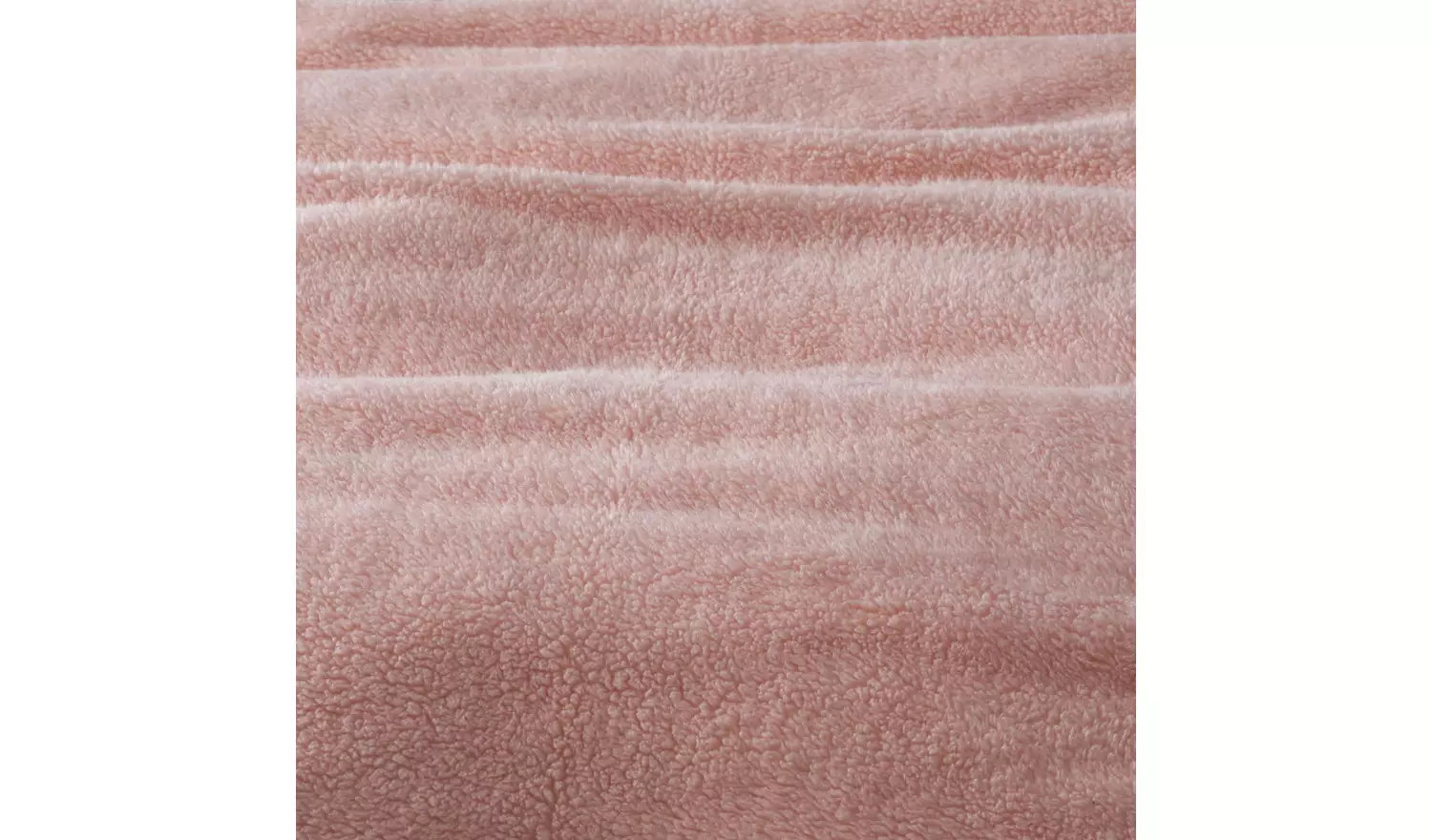 Argos Home Fleece Plain Blush Bedding Set - Kingsize