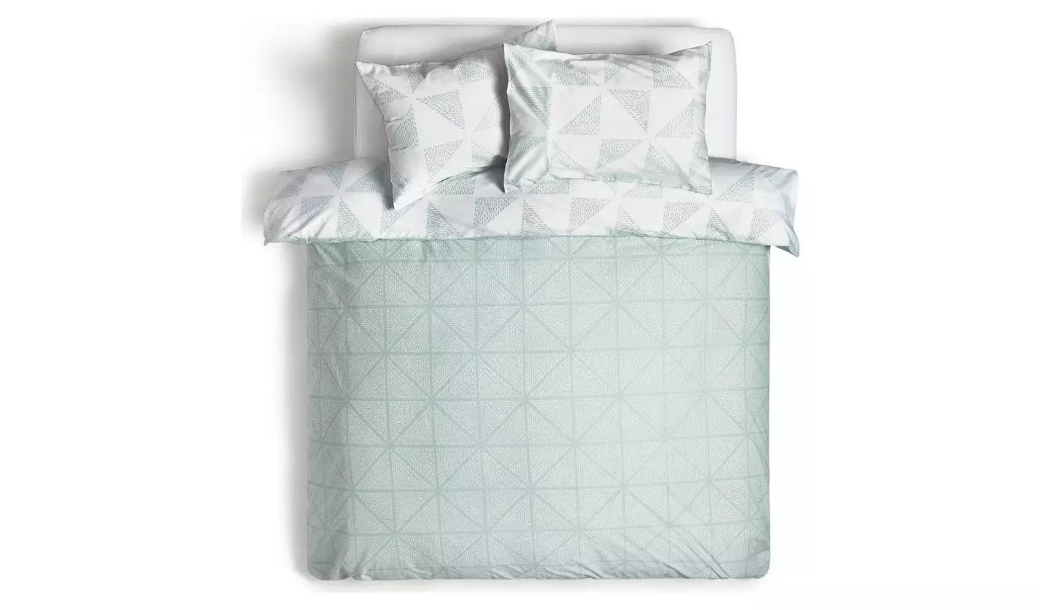 Habitat Stockholm Diamond Dash Duck Egg Bedding Set-Kingsize