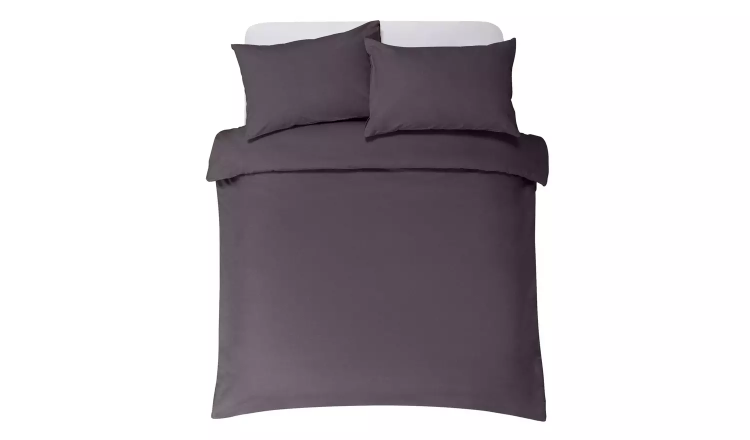 Habitat Brushed Cotton Plain Charcoal Bedding Set - Double